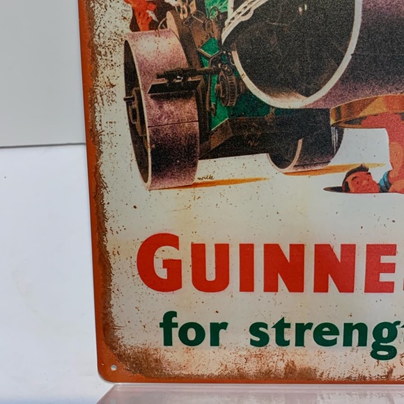 GUINNESS for Strength Sign metal 12” by 8” - Picture 4 of 12